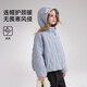 ASK JUNIOR children's cotton coat 25 winter medium and large children's hooded quilted warm cotton jacket girls rhombus pattern cotton coat blue