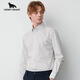 HENRY GRANT Henry Grant Red Panda Autumn and Summer Fashion British Casual Printed Long-Sleeved Shirt Presbyopic Logo White Shirt Men White 46 (170/88A)
