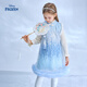 Disney Frozen Elsa Girls Autumn and Winter New Children's Clothes Sleeveless Style Warm Dress Blue One Size 150cm
