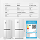 Rongsheng 431 liter cross-door first-class energy efficiency ultra-thin variable frequency air-cooled frost-free large capacity energy-saving low-noise household four-door cross-door refrigerator with national subsidy BCD-431WD3FP white double air duct circulation