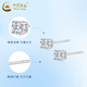 CHINA GOLD PT950 Platinum Brilliant Earrings for Women New Platinum Premium Valentine's Day Birthday Gift for Girlfriend and Wife Platinum Brilliant Earrings About 0.8g
