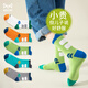 Catman 5 pairs of boys' socks, autumn and winter cotton youth sports children's boneless deodorant medium-sized children's mid-tube cotton socks