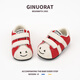 Chino Mouse Official Authentic Xiaole Mouse Toddler Shoes 1-3 Years Old Soft Sole 2025 Spring and Autumn Baby Shoes for Boys and Girls Anti-Slip Red Size 25 (Suitable for Feet Length 14.5-15.0cm)