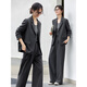 Fanximan old money style gray suit suit for women new casual suit trousers two-piece set high-grade gray M