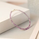 Half a grain of 2025 new amethyst bracelet for women, transfer beads for besties, ins design, thin bracelet gift, faceted tanzanite - suitable for hand circumference of about 14CM