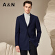Antonio cashmere & sheep wool classic plaid suit collar mid-length cashmere wool coat men's woolen coat