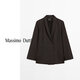 Massimo Dutti Discount Upgrade 2026 Women's Simple Commuting Style High Intelligence Double-breasted Blazer 06040713 Chocolate S (36) (CN 165/84A)