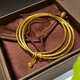Fuwu yellow I gold 18IK Sansheng Sanshi bracelet for women 24Ik yellow I gold faded multi-circle blessing sign Lotus style Nei Jing 54