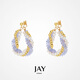 Jay Monet Purple Pearl Earrings High-end Light Luxury Earrings Earrings for Female Artists Earrings Suitable for Round Faces Edison Pearls (Tanzania)