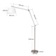 Designer Swing Arm Floor Lamp Medieval Bauhaus Living Room Sofa Ambient Light Study Bedroom Fishing Reading Light Full Spectrum Eye Protection_Warm Light