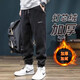 Clearance leakage corduroy casual pants for men in autumn and winter loose leggings sweatpants thickened warm workwear sweatpants Factory direct sales high quality clearance leakage K162 plus velvet gray 3XL Recommended weight 130-140Jin Jin equals 0.5kg Can be worn