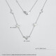 Beijing Gold Trading Center Co., Ltd. Platinum Crushed Ice Gourd Chain/Pearl Letter V/Small Waist/Unicorn/Rotating Vajra/Spirit Snake About 2.26g/Platinum Freshwater Pearl Letter V Chain