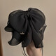 Black bow ribbon hair accessories hairpin ponytail catcher on the back of the head large headdress hairpin hairpin catcher fabric 1 chiffon bow ribbon ponytail clip