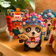 
Loz Lion Dance Lion Cat Micro Diamond Mini Small Grain Diamond Building Blocks Toys Assembly New Year's Spring Festival National Trend 9277 Bear Motorcycle