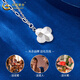 CHINA GOLD PT950 platinum four-leaf clover necklace for women 2025 new high-end Valentine's Day birthday gift for girlfriend and wife PT950 platinum sparkling four-leaf clover necklace about 6.4g