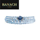 Banach Aquamarine Bracelet 108 Buddha Beads S925 Silver Freshwater Pearl Bracelet for Women Three Circles Bead Diameter 8mm