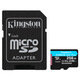 Kingston microSD CANVAS GO Plus memory card compatible with DJI pocket3 action4 5Pro 256GB