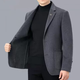 EMZ Ordos City men's suit jacket wool double-sided woolen men's spring and autumn suit middle-aged business casual sheep dark gray 2267 XL180 (recommended 140-156 Jin Jin equals 0.5 kg) One size fits all