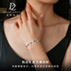 Duozun pt950 genuine platinum bracelet for women platinum peace and joy winding cat's eye bead bracelet new Chinese Valentine's Day gift for girlfriend 9.76g/length 15.5-18cm adjustable
