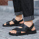 Vietnam Rubber 2025 New Wet Water Sandales pour hommes pour le travail résistant aux usages et anti-glissade et anti-odor à l'œuvre One Shoe et Two Wear 2019 Black 42