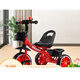 Children's tricycle 1-3--2-6 years old large baby baby push bicycle kindergarten stroller stroller black push handle seat belt brake car music light e