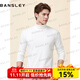 Bansley German velvet turtleneck bottoming shirt for men in winter plus velvet thickened long-sleeved autumn T-shirt slim thermal underwear white 2XL /185 (suitable for weight 150-170Jin Jin equals 0.5 kg)