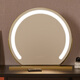 Mirror makeup mirror desktop desktop supplementary light charging with light smart internet celebrity bedroom high-definition round mirror rotating dressing mirror semi-circular cherry blossom pink 40 diameter plug-in model rotatable + three-tone lighting