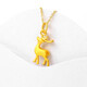 Jinxu pure gold-wrapped silver 999 deer necklace new pendant Valentine's Day gift for girlfriend + AU750 necklace (gold layer one deer has you single pendant