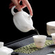 Suet-fat jade white porcelain Kung Fu tea set for home office light luxury high-end teapot covered bowl teacup gift set 15-head ink landscape Xishi teapot complete set