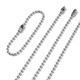 304 stainless steel ball chain 2.4mm bead chain DIY tag necklace bracelet jewelry accessories 10 meters / roll stainless steel color