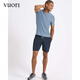 VUORI Strato Men's Fitness Training Short-Sleeved T-Shirt Sports and Leisure V126 Blue/Cloud Heather L 180