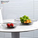 HUYO 304 stainless steel fruit plate living room high-end light luxury dried fruit snack display plate food grade thickened fruit tray SUS304 mirror plate large