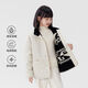 Zuoxi girls' cotton-padded jacket 2025 new children's lamb velvet double-sided thickened quilted jacket beige 140