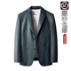 AX Armani autumn and winter suit collar men's jacket business casual middle-aged suit leather jacket 2385 black regular style L 175 (weight 121-135Jin Jin equals 0.5 kg)