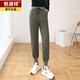 Hengyuanxiang Winter Zippered Down Pants Women's 2025 Small Mother's Wear Warm Leggings Pants Winter Ski Cotton Pants Army Green (Winter Warmth and Cold Resistance) 239# M Recommended 100Jin Jin is equal to 0.5kg