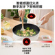 Midea electric wok non-stick all-in-one plug-in multi-function iron pot electric wok multi-function all-in-one 2025 new cooking pot plug-in one household steaming, frying and frying multi-purpose pot 3.5L with steamer oil temperature red light reminder HCG2572