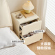 Quanyou Home Cream Style Bedside Table Home Bedroom Storage Cabinet Small Apartment Storage Bedside Cabinet Drawer Type KD