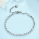 GsunG platinum round laser bead bracelet for women PT950 pure platinum round bead chain, high-end gift for wife, priced by gram, contact before bidding