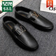 Specht Wenzhou Lederschuhe 2025 Neue Männer Liebe Bohnen lässige britische Männer trendy und vielseitig atmungsaktiv D878 Schwarz-Marken-Flaggschiff 43