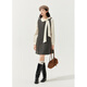 Zihan (ZIHAN) Zihan round neck long-sleeved shirt vest dress inside and outside two-piece suit skirt for women 2025 winter new style gray plaid XS