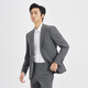 Lilang Shopping Mall Suit Men's Nine-Point Pants Version Business Striped Suit Autumn 2025 Wedding Suit Brown Gray (25QXF231SA) 185A