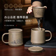 Centenary Liyong Yixing pure handmade purple sand cover cup raw ore Qingduan Xinchao compartment Mid-Autumn tea brewing water set filter and separate inner tank Xinchao compartment cup-Qingduan