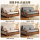 Sofa bed dual-purpose linen casual iron walnut color comfortable sofa bed retractable bed living room sofa latex model 1.5 meters wide - white - linen