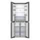 Haier Hemei series 415L cross-door refrigerator, ultra-thin zero-embedded refrigerator, 70 cm wide, first-class dual-frequency air-cooled EPP ultra-clean system refrigeration dry and wet storage technology 25-year new model 415L cross-door + active sterilization + ultra-thin zero-embedded + Boca gray