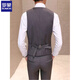 ROMON Spring and Autumn Best Man and Groom Brotherhood Slim Casual Professional Suit Vest White Shirt Men's Wedding Suit Black Vest Free Bow Tie @ S 90-100Jin Jin is equal to 0.5 kg