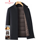 MONTAGUT double-sided cashmere coat for middle-aged men with stand collar short business casual winter woolen woolen jacket gray S 165/84A (recommended 100-115 Jin Jin equals 0.5 kg)