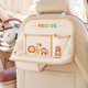 Car seat back water cup holder car foldable small table seat storage bag car multifunctional storage rack for children beige lion monkey