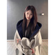 Ruyal Korean style high-end coat for women in autumn with shoulder design niche ins zipper hooded sweatshirt trendy baseball uniform light gray regular L