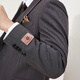 Siete marca [traje retro a rayas de tres piezas] traje para hombres color hilado giratorio collar con collar que se encuentra