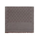 GUCCI Women's Double G Printed Wool Scarf Latte Gray 165904 3G646 1264